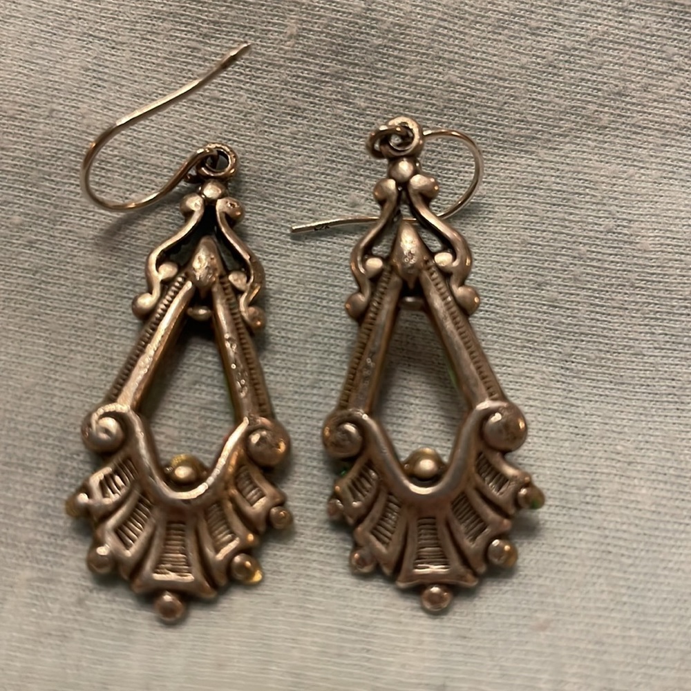 Alpaca Silver Statement Dangle Earrings - image 6